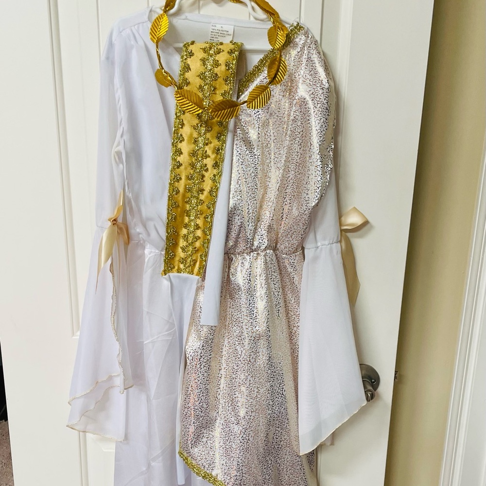 2 Pcs Greek Toga Girls Roman Costume - Picture 3 of 4